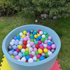 Сухой бассейн с шариками в комплекте (200 шт) бирюзового цвета 100 х 40 см трикотаж
