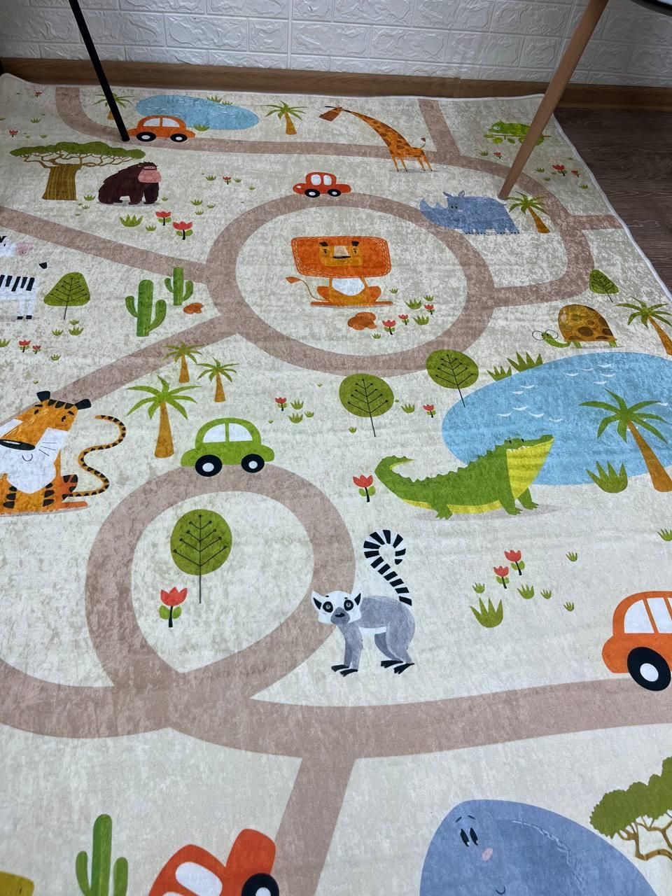 Детский безворсовой коврик "Дорожный лабиринт"