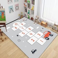 Плюшевий утеплений дитячий килим "Класики з машинками"