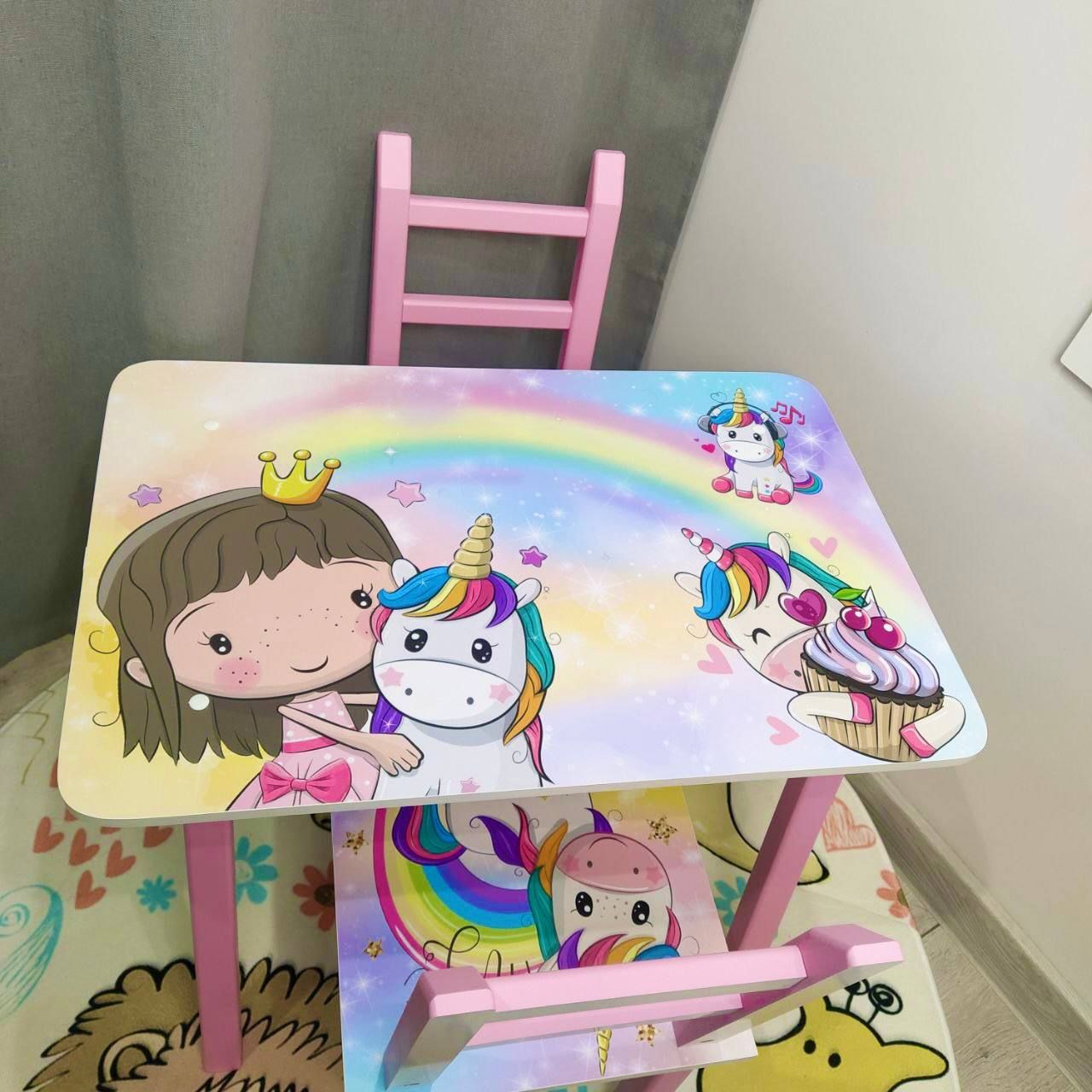 Дитячий столик та 2 стільчика «Єдинорожки»