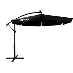 Зонтик садовый с подсветкой LED черный Bonro B-7218LP 3м 6 спиц