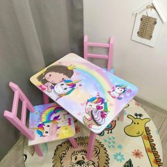 Дитячий столик та 2 стільчика «Єдинорожки»