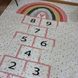 Турецкий безворсовый коврик Радужные классики подкладка из эко-кожи, 120х180 см