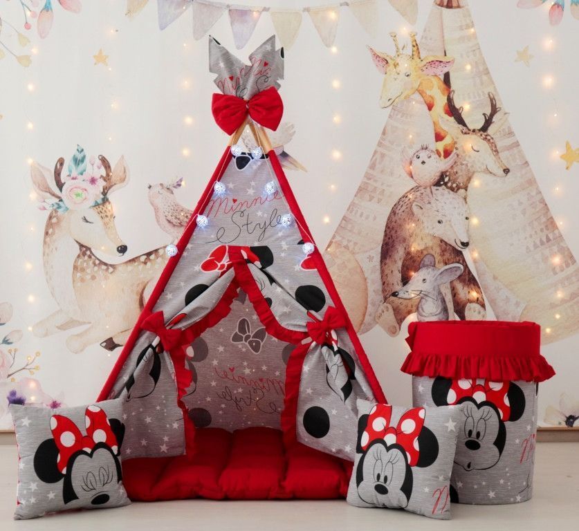 Вігвам для дівчинки Minnie style БОН БОН + кошик для іграшок Повний комплект !