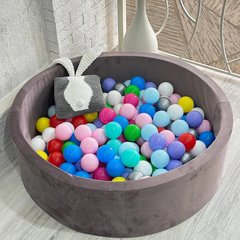Сухой бассейн с шариками в комплекте (200 шт) мокко цвета 100 х 40 см велюр