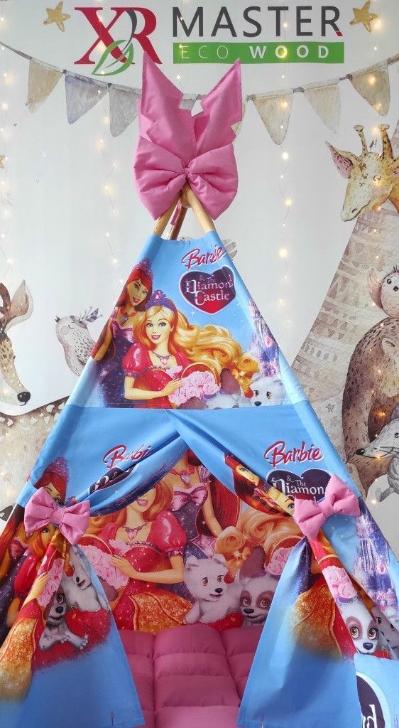 Вигвам в детскую Кукла Барби ( Barbie ) БОН БОН + корзина для игрушек. Полный комплект !