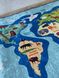 Ковер детский "Карта мира на бирюзовом"