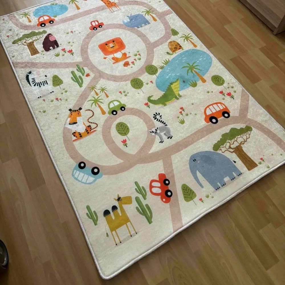 Килимок дитячий безворсовий Сафарі, 100х160 см