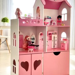 "Фантазия" кукольный домик MagicHouse для Барби с террасой и выдвижным ящиком