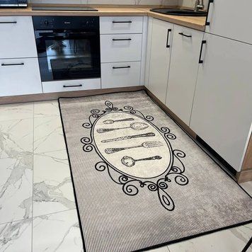 Килимок для кухні Прилади в рамці, 140х190 см