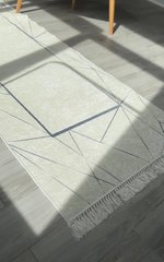 Турецький безворсовий килим "Вайт даймонд" підкладка з еко-шкіри