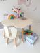 Детский стол и 1 стул (зайка и столик облако)