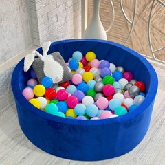 Сухой бассейн с шариками в комплекте (200 шт) цвета электрик 100 х 40 см велюр