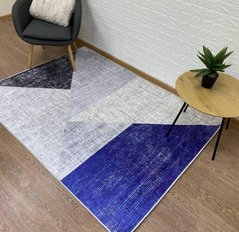 Турецький килим у спальню "Сині трикутники"