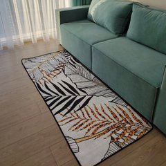 Турецький безворсовий килим у спальню "Золоте листя"