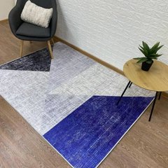 Турецький килим у спальню "Сині трикутники"