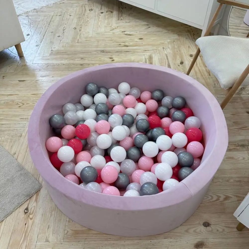 Сухой бассейн с шариками (200 шт.) пудра велюр, 100&times;33 см