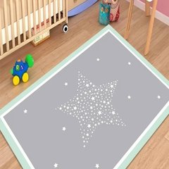 Плюшевий утеплений дитячий килим "Star Cluster"