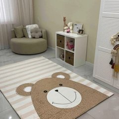 Плюшевий утеплений дитячий килим "Медведик"
