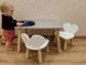 Дитячий стіл і 1 стілець (дерев'яний стільчик ведмедик і прямокутний стіл)