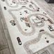 Коврик турецкий безворсовый Город строителей, 100х160 см