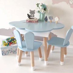 Дитячий стіл хмара з пеналом і 2 стільці зайчики