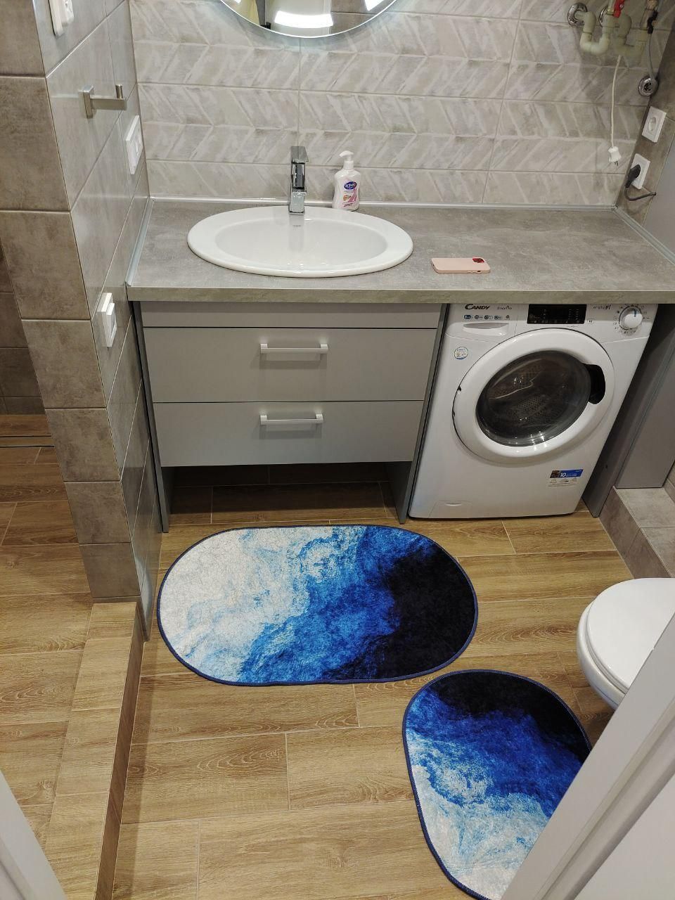 Набір для ванної кімнати, набір з двох килимків 100х60 і 60х50 см