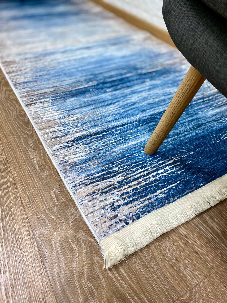 Турецький безворсовий килим "Кіаніт" підкладка з еко-шкіри 80х300см