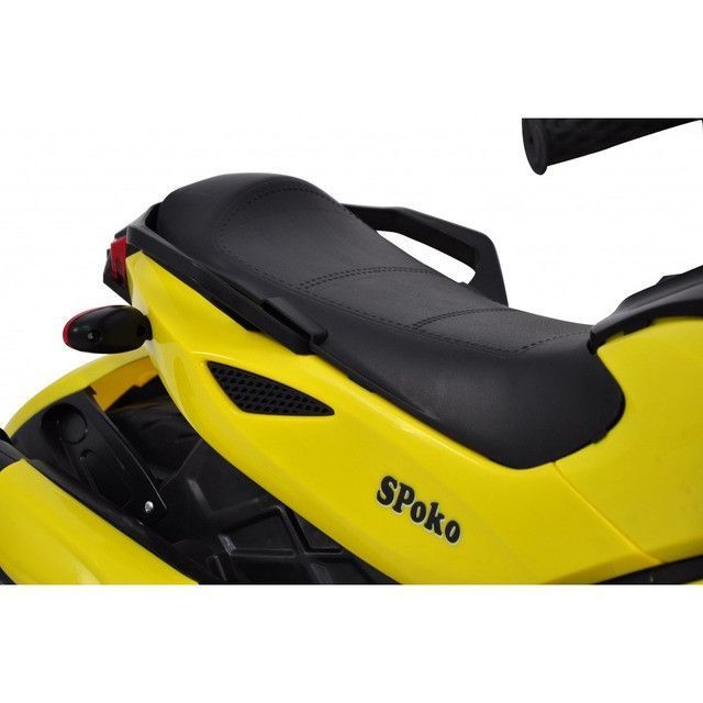 Дитячий електромотоцикл трицикл Spoko SP-610 жовтий