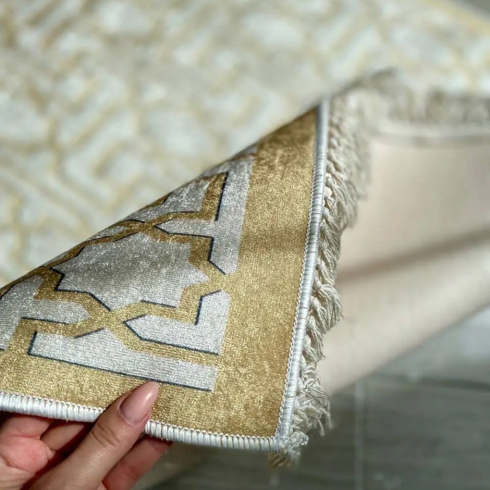 Килим турецький безворсовий Гетсбі підкладка з еко-шкіри, 80х200 см