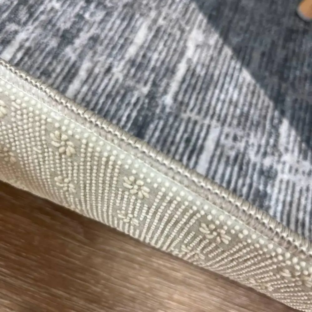 Килим турецький у спальню Сіро-сині трикутники, 80х150 см
