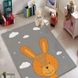 Плюшевый утепленный детский ковер "Кролик"