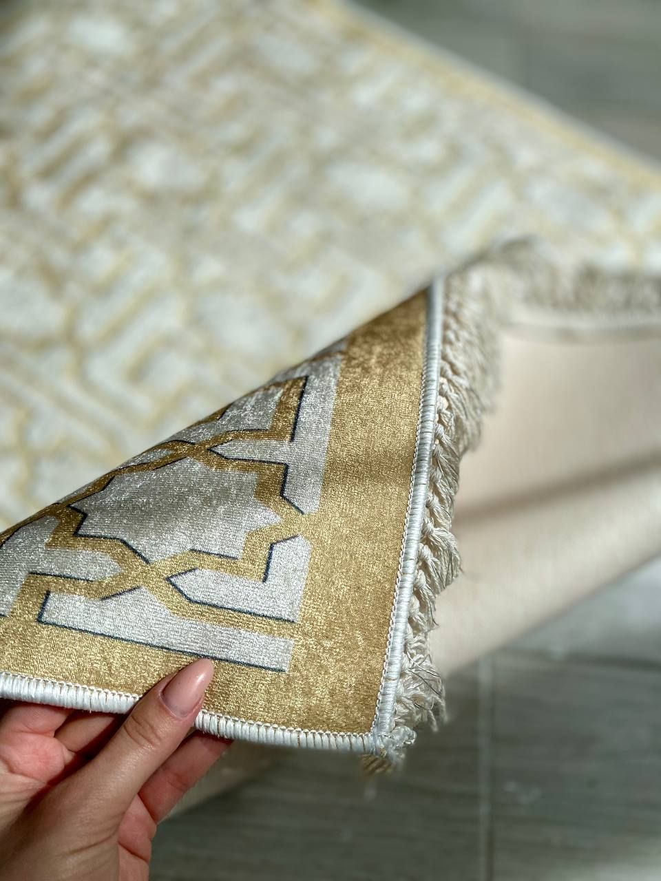 Турецький безворсовий килим "Гетсбі" підкладка з еко-шкіри