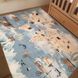 Плюшевий утеплений дитячий килим "Карта світу з повітряними кулями"
