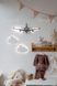 Настінний нічник ручної роботи "Літак 60 смз хмаринками"