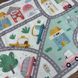 Турецкий безворсовый коврик Городок на эко-коже, 120х180 см