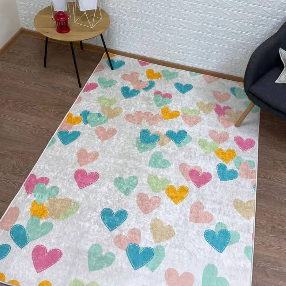Килимок в дитячу Серця, 100х160 см