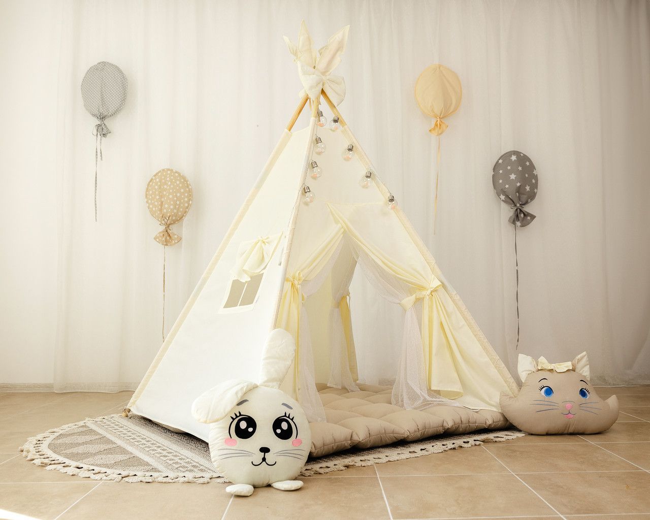 Вігвам дитячий преміум Молочна хмаринка Бон Бон