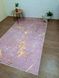 Турецкий безворсовой коврик "Розовый мрамор золото"