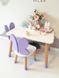 Детский стол и 1 стул (деревянный стульчик бабочка и прямоугольный стол)
