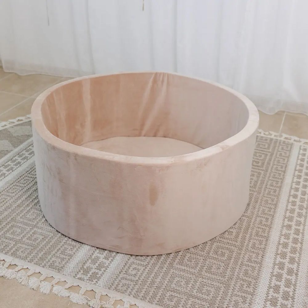 Сухий басейн з кульками (192 шт.) бежевий велюр, 100&times;40 см