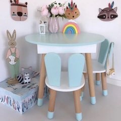Детский круглый стол с пеналом и 2 стула