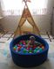 Сухой бассейн с шариками в комплекте (200 шт) синего электрического цвета 100 х 40 см трикотаж