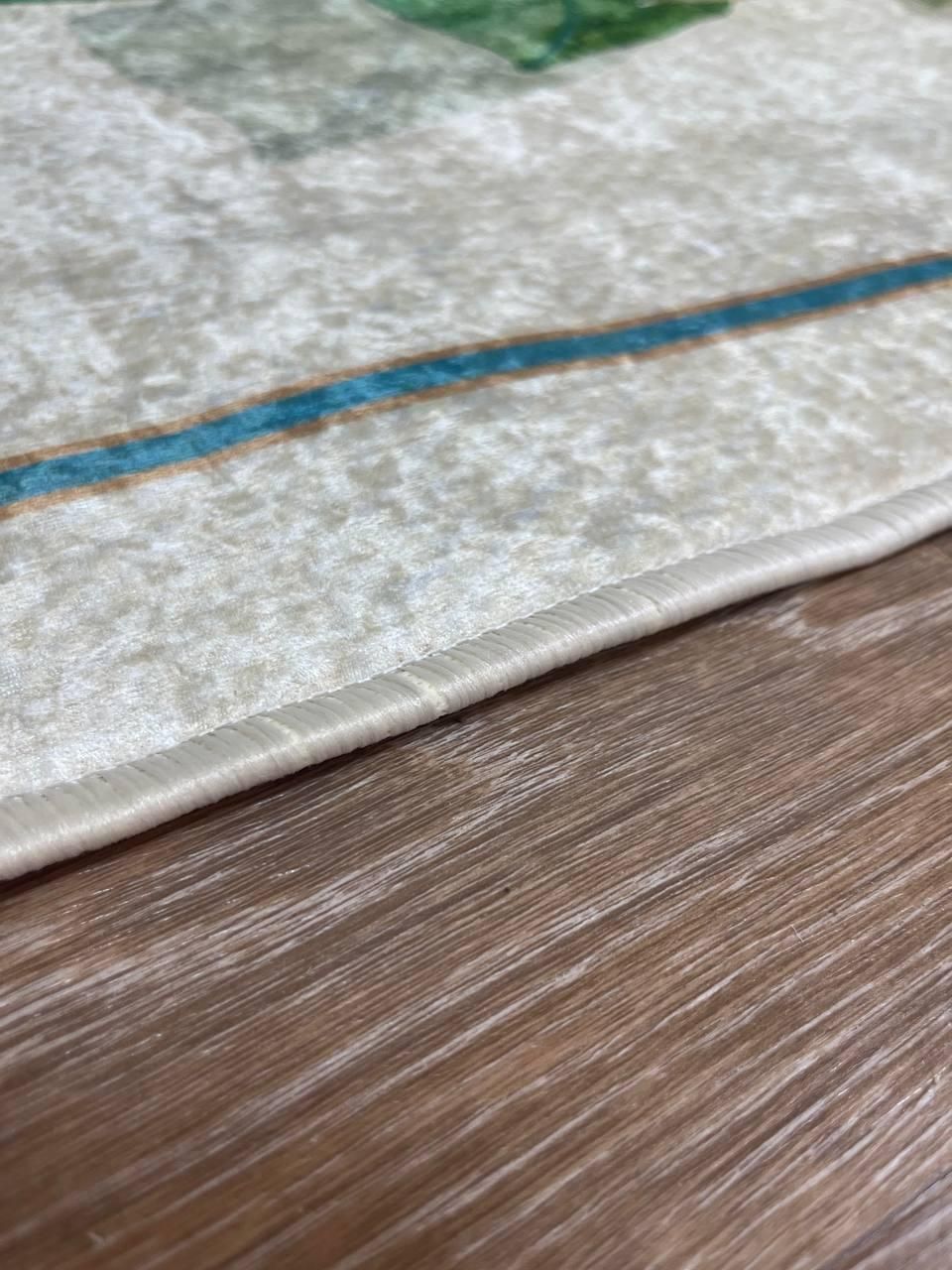 Турецкий безворсовой коврик "Грин" подкладка из эко-кожи 80х200 см