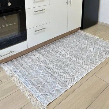 Турецький безворсовий килимок Текстура на еко-шкірі, 80х150 см