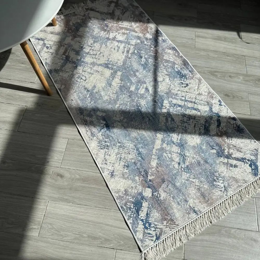 Турецький безворсовий килим "Фактура" на підкладці з еко-шкіри