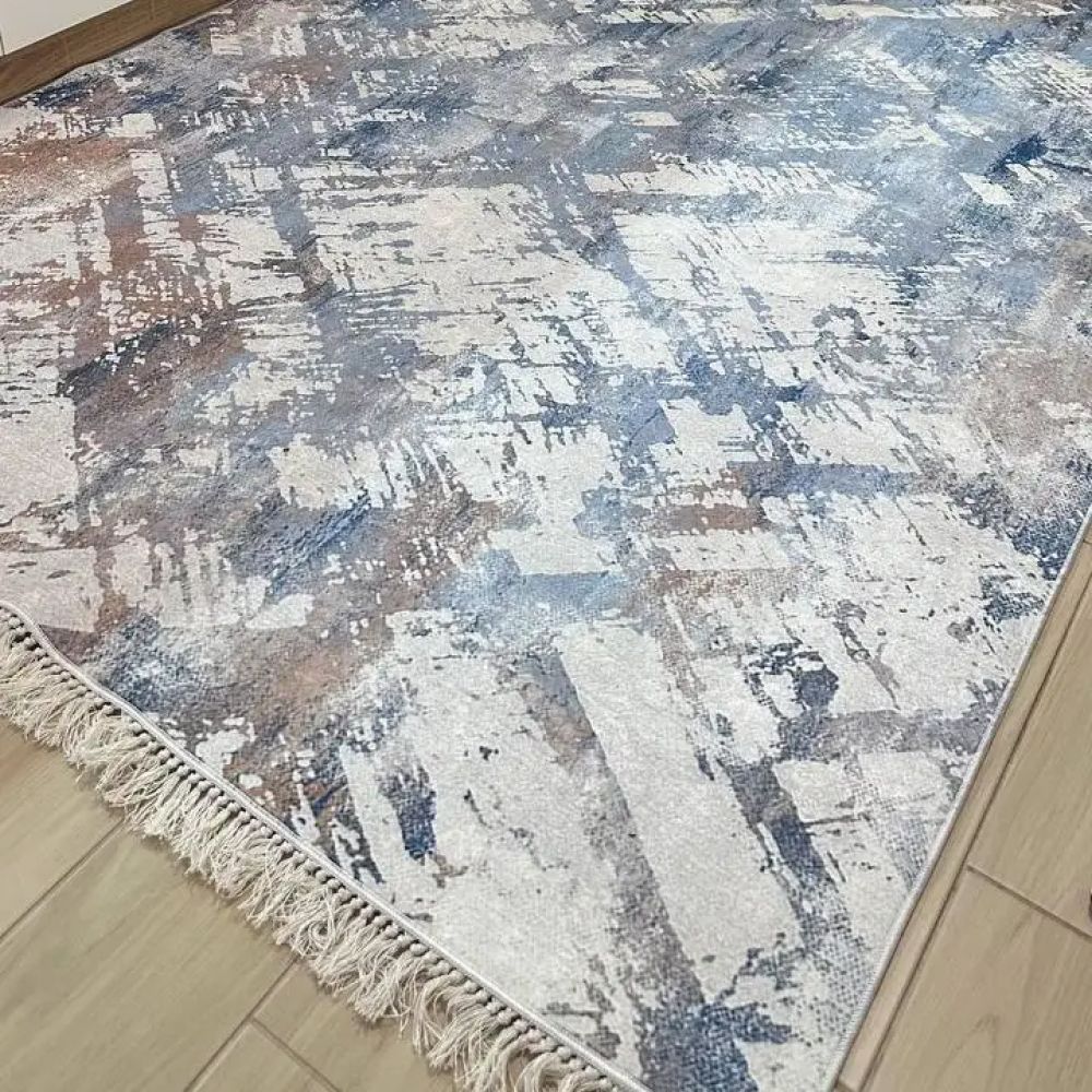 Турецький безворсовий килим Фактура на підкладці з еко-шкіри, 80х150 см