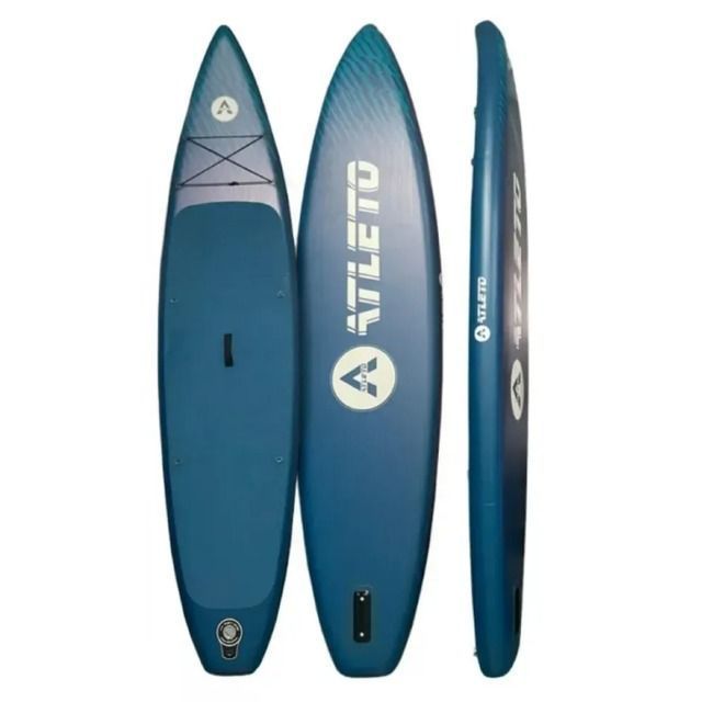 SUP-доска надувная для плавания Atleto 350 см лагуна + сиденье