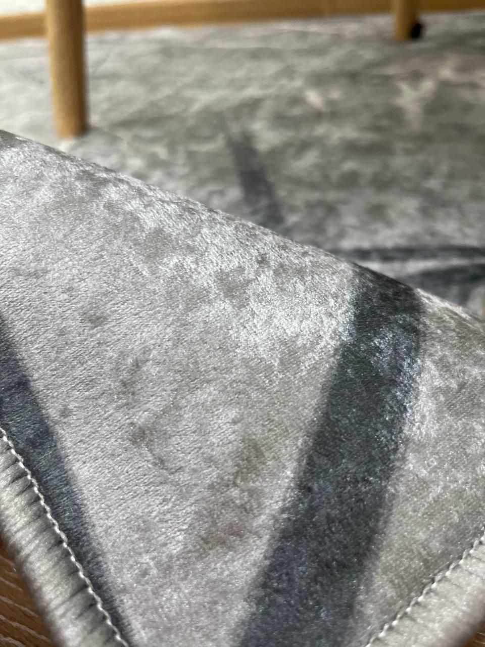 Турецкий безворсовой коврик "серебряный мрамор" 120х180см