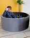 Дитячий сухий басейн з кульками (100 шт) Сірий оксамит